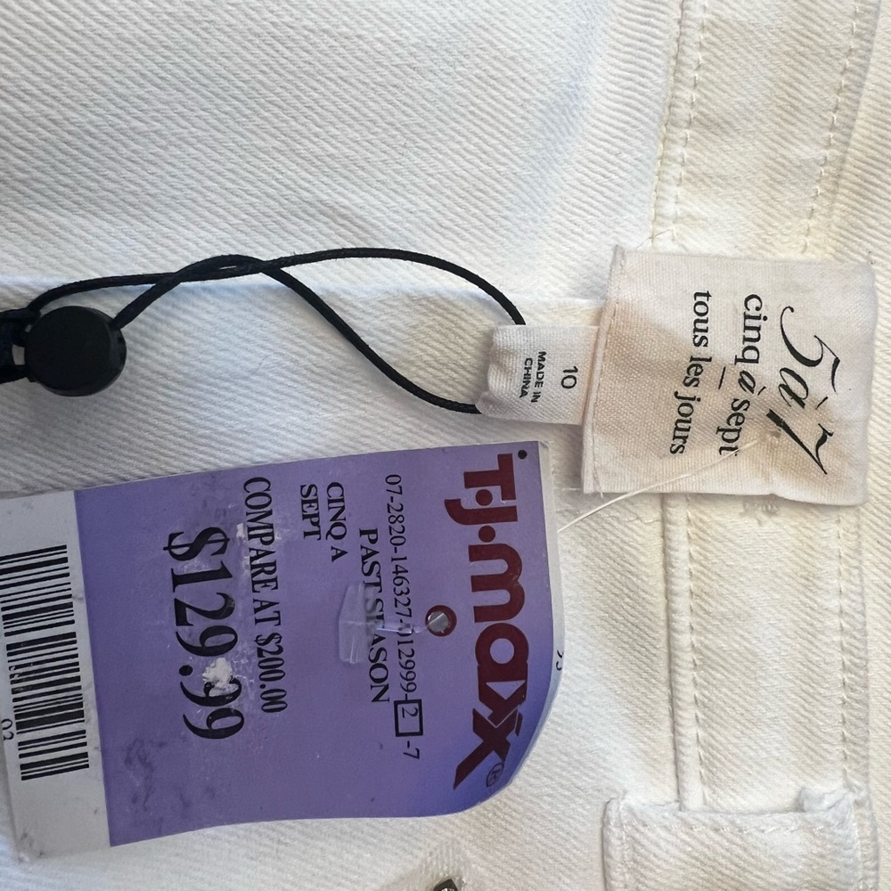cinq a sept White Embellished Women’s Jeans - Picture 6 of 9
